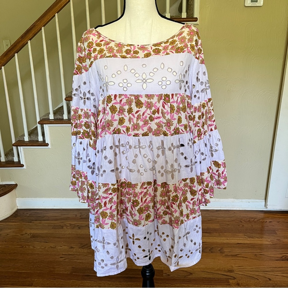 Free People Eyelet Swing Top